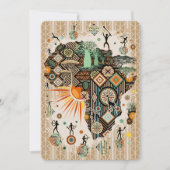 Afrika Kaart Decoratieve Tribale Elementen Patroon (Voorkant)