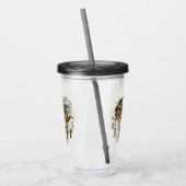 Afrika kaart decoratieve tribale elementen patroon acryl drinkbeker (Links)