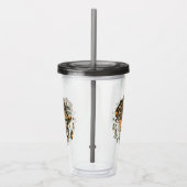 Afrika kaart decoratieve tribale elementen patroon acryl drinkbeker (Rechts)