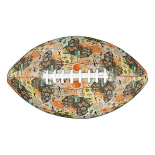 Afrika kaart decoratieve tribale elementen patroon american football