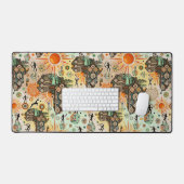 Afrika Kaart Decoratieve Tribale Elementen Patroon Bureaumat (Keyboard & Muis)