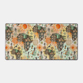 Afrika Kaart Decoratieve Tribale Elementen Patroon Bureaumat (Voorkant)