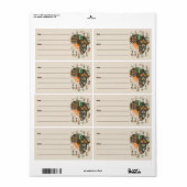 Afrika kaart decoratieve tribale elementen patroon etiket (Full Sheet)