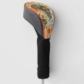 Afrika Kaart Decoratieve Tribale Elementen Patroon Golfheadcover (Schuin)