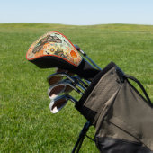 Afrika Kaart Decoratieve Tribale Elementen Patroon Golfheadcover (Insitu)