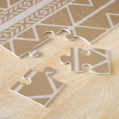 Afrika kaart decoratieve tribale elementen patroon legpuzzel (Zijkant)