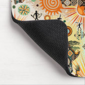 Afrika kaart decoratieve tribale elementen patroon muismat (Hoek)