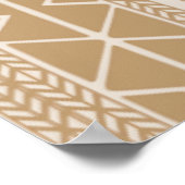 Afrika Kaart Decoratieve Tribale Elementen Patroon Poster (Hoek)