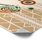 Afrika kaart decoratieve tribale elementen patroon poster (Hoek)