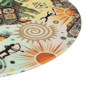Afrika kaart decoratieve tribale elementen patroon snijplank (Hoek)