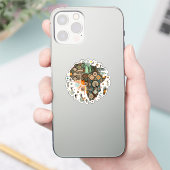 Afrika kaart decoratieve tribale elementen patroon sticker (Telefoon)