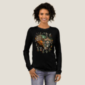 Afrika kaart decoratieve tribale elementen patroon Tri-Blend shirt (Voorkant)