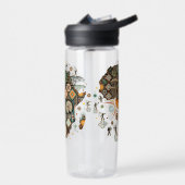 Afrika kaart decoratieve tribale elementen patroon waterfles (Links)
