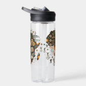 Afrika kaart decoratieve tribale elementen patroon waterfles (Rechts)