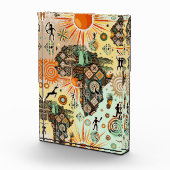 Afrika Kaart Decorative Stam Elementen Patroon Fotoblokken (Rechts)