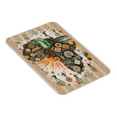 Afrika Kaart Decorative Stam Elementen Patroon Magneet (Rechterzijde)