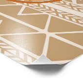 Afrika Kaart Decorative Stammen Elementen Patroon Foto Afdruk (Hoek)