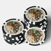 Afrika Kaart Decorative Stammen Elementen Patroon Poker Chips (Opstapeling)