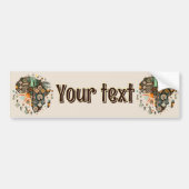 Afrika Kaart Decorative Tribale Elementen Patroon Bumpersticker (Voorkant)