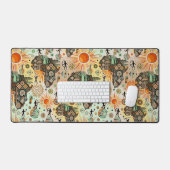 Afrika Kaart Decorative Tribale Elementen Patroon Bureaumat (Keyboard & Muis)