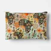 Afrika Kaart Decorative Tribale Elementen Patroon Etui (Voorkant)