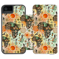 Afrika Kaart Decorative Tribale Elementen Patroon