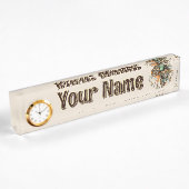Afrika Kaart Decorative Tribale Elementen Patroon Naambordje