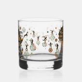 Afrika Kaart Decorative Tribale Elementen Patroon Whisky Glas (Links)