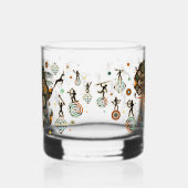 Afrika Kaart Decorative Tribale Elementen Patroon Whisky Glas (Rechts)