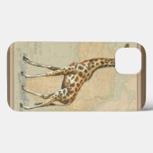 Afrika kaart en een giraffe Case-Mate iPhone case (Achterkant (horizontaal))