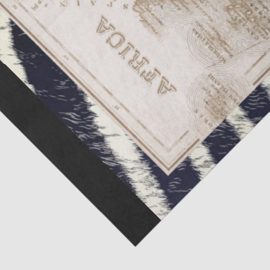  Afrika Kaart Ephemera ontkoppeling Tissuepapier (Detail)