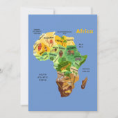 Afrika-kaart Feestdagenkaart (Voorkant)