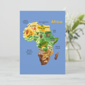 Afrika-kaart Feestdagenkaart (Staand voorkant)