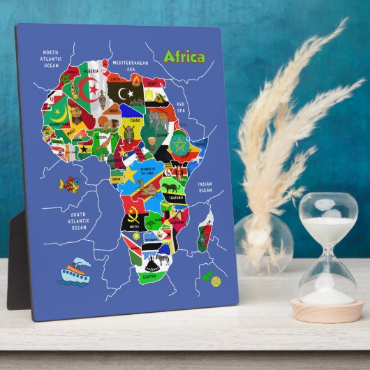 Afrika-kaart Fotoplaat (Zijkant)