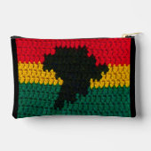 Afrika Kaart Ghana Vlag Kleuren Artisan Gehaakte P Etui (Achterkant)