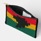 Afrika Kaart Ghana Vlag Kleuren Artisan Gehaakte P Etui (Open)