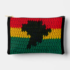 Afrika Kaart Ghana Vlag Kleuren Artisan Gehaakte P Etui