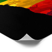 Afrika Kaart Groen Geel Rood Trots African Pride J Poster (Hoek)