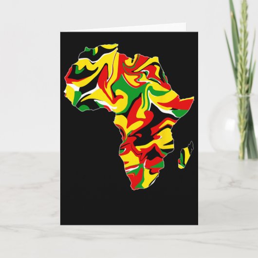 Afrika Kaart Groen Geel Rood Trots Afrikaans Trots (Voorkant)