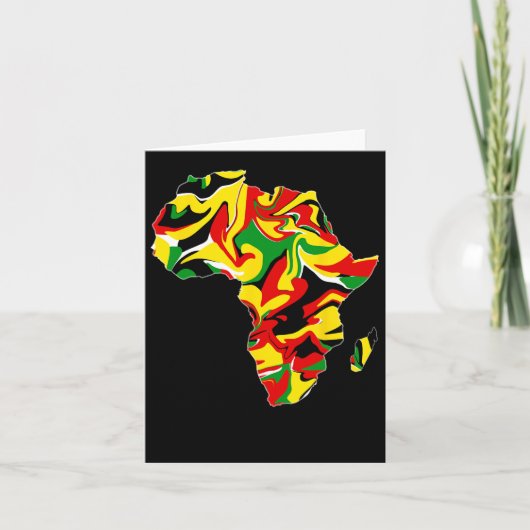 Afrika Kaart Groen Geel Rood Trots Afrikaanse Prid (Voorkant)