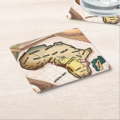 Afrika-kaart Kartonnen Onderzetters (Schuin)