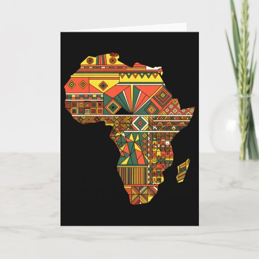 Afrika Kaart Kente Juneteenth Afro-Amerikaans Zwar (Voorkant)