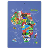 Afrika-kaart Klembord (Achterkant)