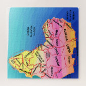 Afrika Kaart kleurrijk Legpuzzel (Horizontaal)