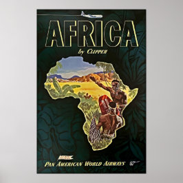 Afrika Kaart Kunst Afrikaanse Print Pan Am Reis Po