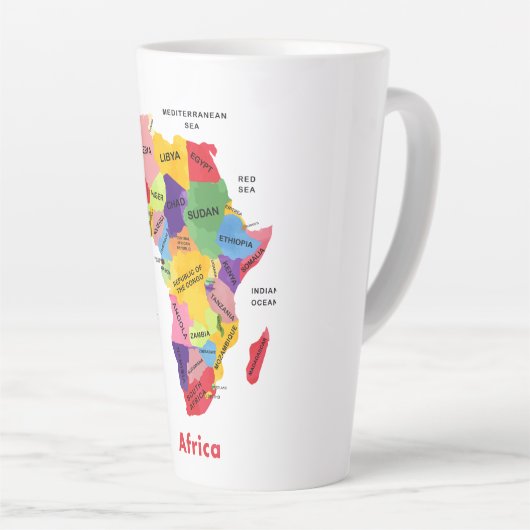 Afrika-kaart Latte Mok (Rechterhoek)