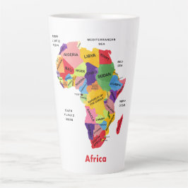 Afrika-kaart Latte Mok