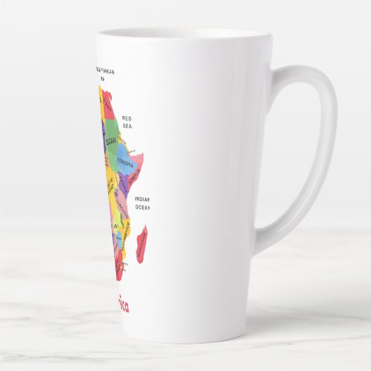 Afrika-kaart Latte Mok (Rechts)