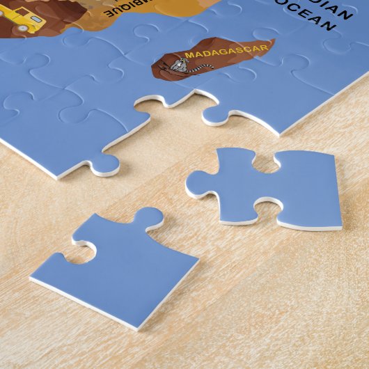 Afrika-kaart Legpuzzel (Zijkant)