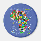 Afrika-kaart Magneet (Voorkant)